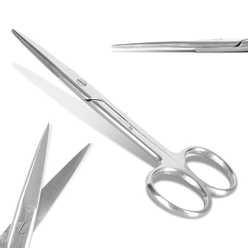 Safety First Aid Group Stainless Steel Sharp/Sharp Ends Straight Scissors 127mm Precision Medical Scissors for First Aid and Healthcare Use