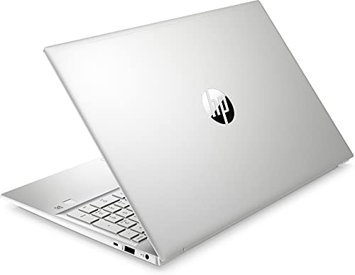 HP Pavilion 15 Inch Laptop 15-eh1012na, Touchscreen, AMD Ryzen 3-5300U quad, 4GB RAM, 256GB SSD, AMD Radeon Graphics, Fingerprint Reader - Silver