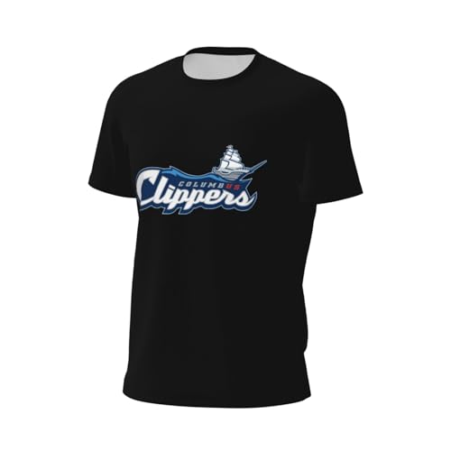 Columbus Clippers Men's Lightweight Breathable Mesh Short Sleeve T-Shirt2