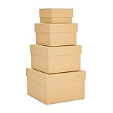 Solutions de cadeaux élégantes : rehaussez vos fêtes avec les boîtes gigognes carrées Stockroom Plus avec couvercles, parfaites pour les boîtes cadeaux de Noël et les emballages cadeaux festifs. Ces boîtes cadeaux en carton polyvalentes avec couvercles ajoutent une touche de sophistication à toutes les occasions