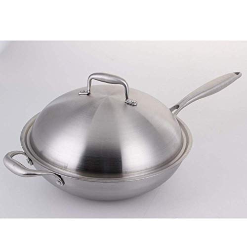 Wok acero inoxidable 32 cm sin recubrimiento antiadherente miniatura 3