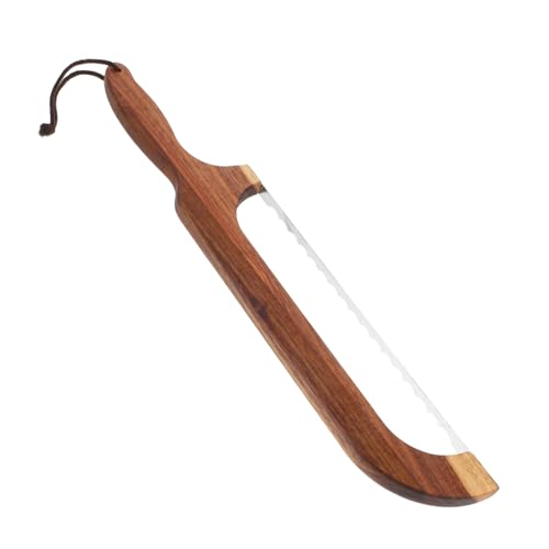 ABOOFAN Homemade Bread Slicer Wooden Bread Cutter Serrated Tool for Sourdough Bakery Knife