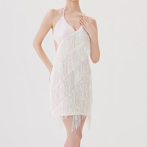 Robe des années 20 anti-irritation doublée soie pour danser sans gêne