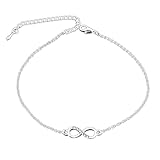 Abalorios pulsera fina cadena pulsera amistad joyería falsa pedrería simple amor infinito 8 forma colgante mujeres regalo elegante y popular profesional y atractivo, Resina