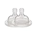 Klean Kid Kanteen Medium Flow Silicone Nipple-Pack of 2, Clear