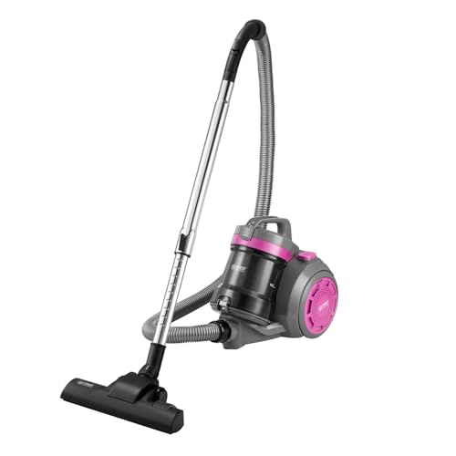 TZS First Austria Aspirapolvere senza sacchetto | Filtro HEPA da 800 W per persone allergiche | Cavo da 4,8 m | Per pavimenti duri e moquette | 2 L | Petrolio/nero - Viola/grigio