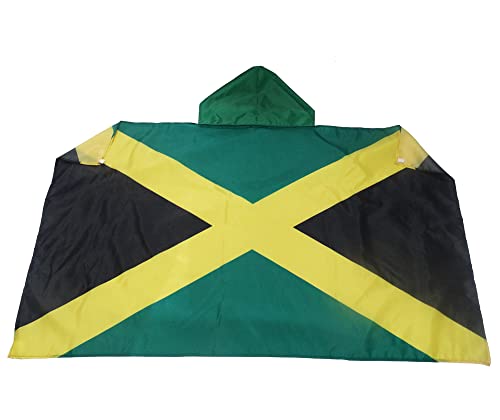 AZ FLAG Drapeau Jamaïque 150x90 cm - Cape Drapeau Jamaïcain 100% Polyester Avec Manches Intégrées - Body Flag 80g
