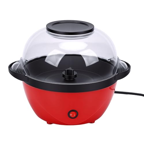 Depisuta Máquina de palomitas de maíz 2.5L, 450W fabricante eléctrico de palomitas de maíz de aceite caliente con placa caliente antiadherente y tapa, Hace hasta 10 tazas Popper (Enchufe de la UE)