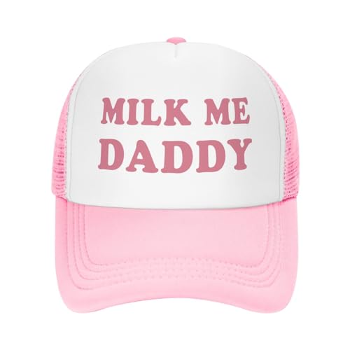 Image of Funny Women Trucker Hats for Women Hot Pink Funny Gag Hats for Women Girls Men Hat