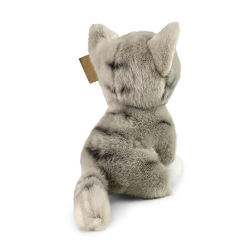 Teddys Rothenburg Kuscheltier Katze grau sitzend 18 cm Plüschkatze Plüschtier