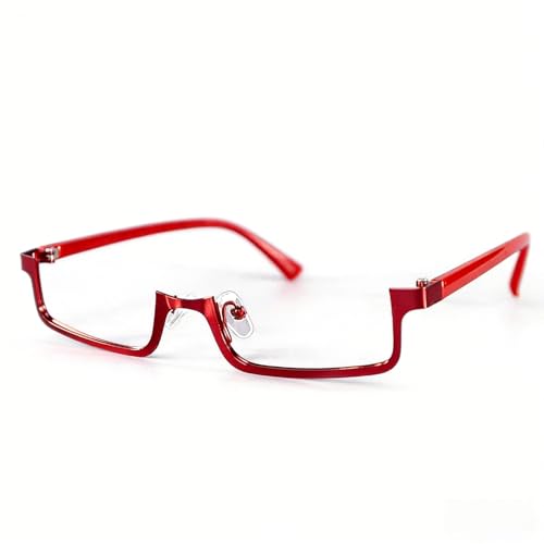 NYMICL Cosplay Glasses Red Anime Glasses Without Lenses Fake Frames for Saiki Girl & Maki Small Rectangle Prop for TikTok Halloween & Photos