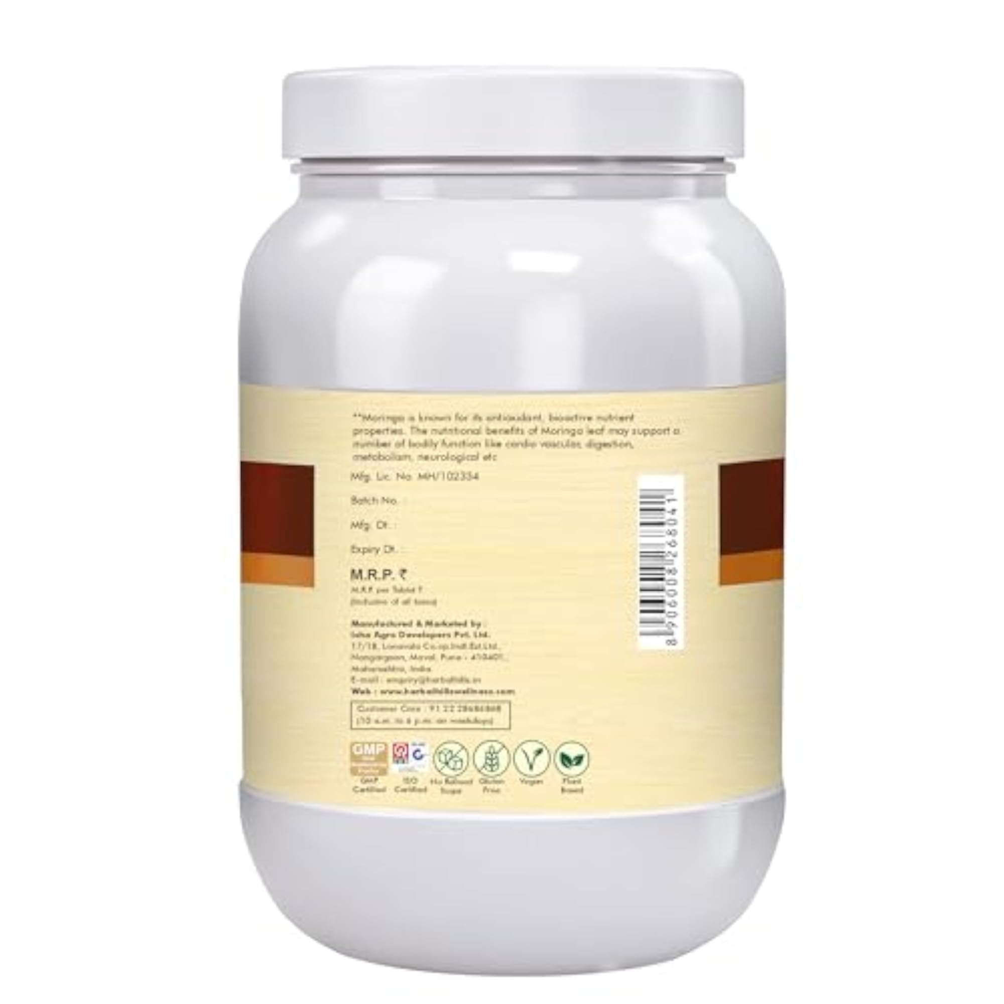 Herbal Hills Moringa Tablets, 700 Tablets (Pack of 4)