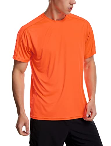 Zengjo Men's Workout Shirts Lightweight Sun Protection SPF Quick Dry T-Shirts Fishing Hiking Running