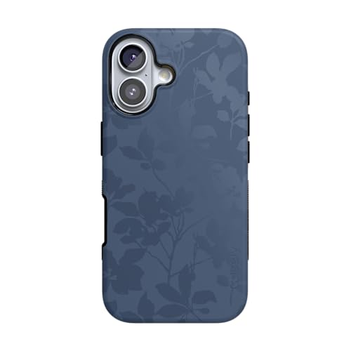 Casely iPhone 17 Case | Twilight Flora | Moody Monochrome | Bold Protective Design | Compatible with MagSafe
