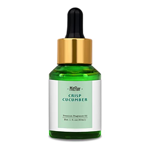 Image of Crisp Cucumber Fragrance Oil, MitFlor Single Scented Oil, Large Size Premium Grade Fragrance Oil for Soap & Candle Making, Summer Aromatherapy Oil, Fresh Fruity Scent for Home Fragrance, 30ml