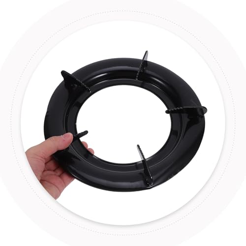 Anillos para wok de hierro negro | Soporte seguro estufa de gas accesorio resistente 4