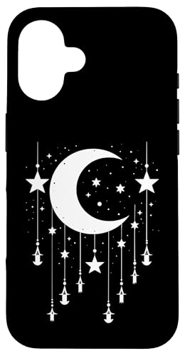 Galaxy Night Sky Moon Lunar Stars Love X}zP[X iPhone 16 p