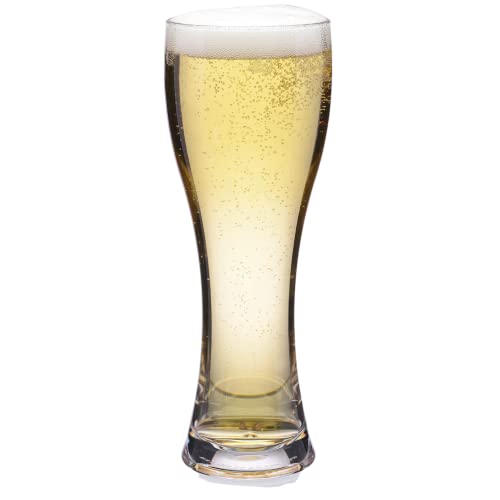 AIOS Unbreakable Polycarbonate Weizen/Weiss Beer/Wheat Beer Pint Glass. Suitable for All Beer Types.