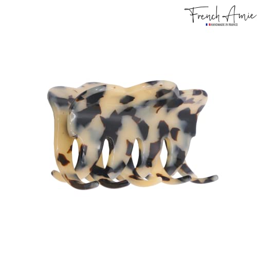 Pince à cheveux fait main fabriquée en France barrette crabe femme celluloïd durable - 5