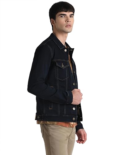Image of JACK & JONES Men's Cotton Blend Standard Length A-Line Coat
