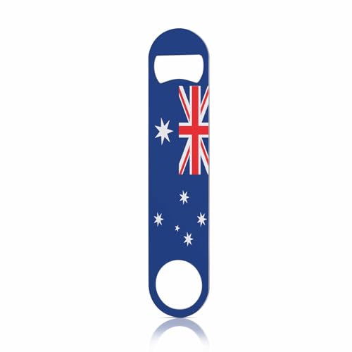 TASDANA Australia Flag Steel Bottle Opener Keychain Blue Red