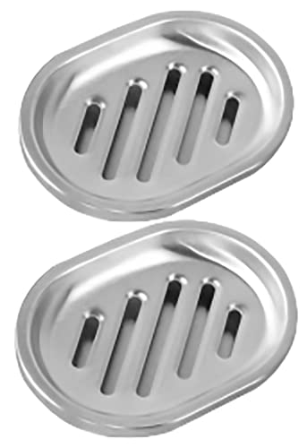 Soap Dish Stainless Steel Anti-Rust Ultra Strong Steel And Heavy 4.6 Oz L 5" W 4" D 0.8" Dish And Strainer Healthy Commercial Grade Last Long Dishwasher Safe Indoor Outdoor High Gauge From Chandler #TOP2