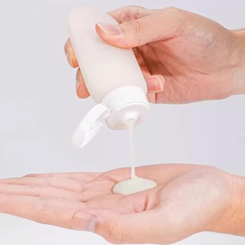 Kit 3 Frascos Viagem de Silicone Acessórios de Viagem para Recipientes de Shampoo, Loção, Condiciona