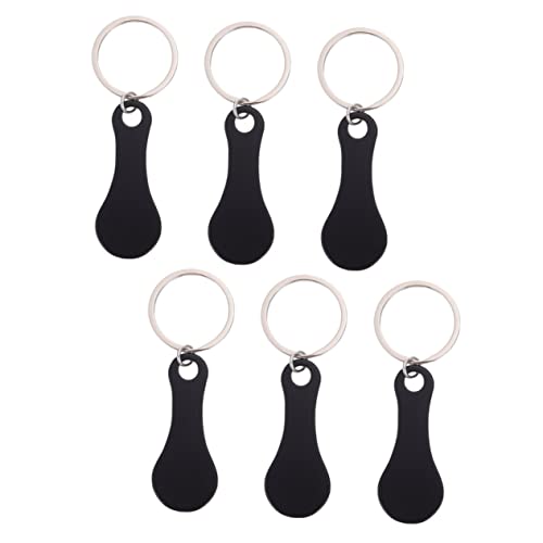Uonlytech 6pezzi Gettoni Per Carrelli Della Spesa in Acciaio Inossidabile Portachiavi Forniture Per Carrelli Della Spesa e Negozio