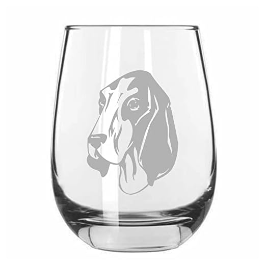 Gascon Saintongeois Dog Personalized Custom Etched 15.25oz Stemless Wine Glass