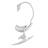 Cyberpunk Metal Ear Cuff Earring for Men Women Haulage Motor Punk Ear Bone Chuck Dart Hanging for Men Women Costume Party Personality Jewelry Accessories (Silver)
