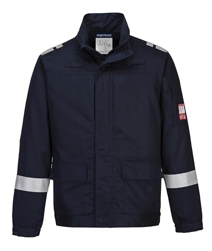 Veste de travail anti-feu Portwest BIZFLAME Plus S bleu marine pour le chantier