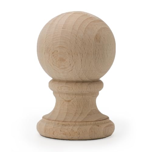 2Pack Decorative Unfinished Wood Finials3.14 Tall x 1.96