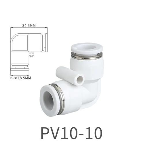 Raccords rapides pneumatiques coudés PV10-10 pour compresseur air