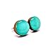 Stud Earrings Set, Teal,10 mm, Round Studs for Women Girls Men, Handmade, Stainless Steel Posts for Sensitive Ears, Lightweight Color Dot earrings by Candi Cove Designs