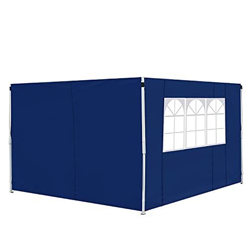 Outsunny Paredes Laterales, Ventanas, para cenador, Intercambiables, en 3 Colores, 3 m, (Azul)