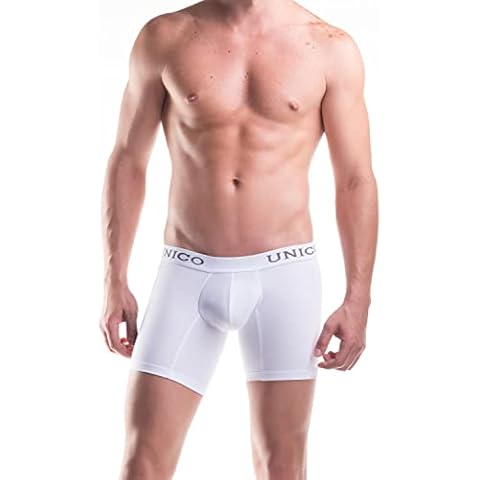 Mundo Unico Men's Boxer Suspensor cristalino Medium - 96100901 White - Medium Cover