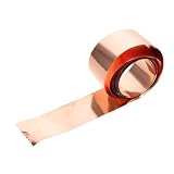 Toddmomy Kupferstreifen 0,1mm Dünne Kupferfolie Rolle Kupfer für Bastelarbeiten Elektroreparaturen und Wärmetauscher