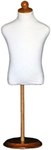 Toddler Dress Form with Adjustable Wood Stand (Size 5C) - White