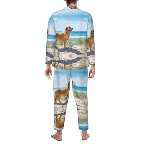 Pyjama doux homme pour stopper le froid nocturne avec des manches longues confort