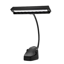 HIGH BRIGHTNESS: 9 LED beads music stand led lamp provides high brightness with a large area of illumination, spreads light evenly on the your music sheets. ADJUSTAAdjustable,PortableBLE ARM: Free and adjustable arm can be bent randomly, you can free...