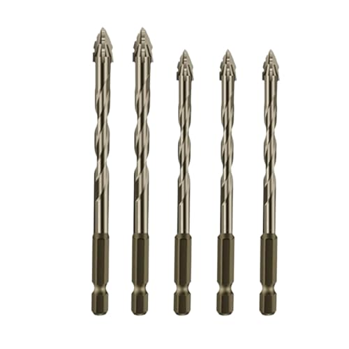 VRSGS Drill Bits, High Magnetic Screwdriver Drill Bit Set, Four Blade Serrated Eccentric Drill Bits for Concrete, Glass, Brick, Cement, Tile, Marble