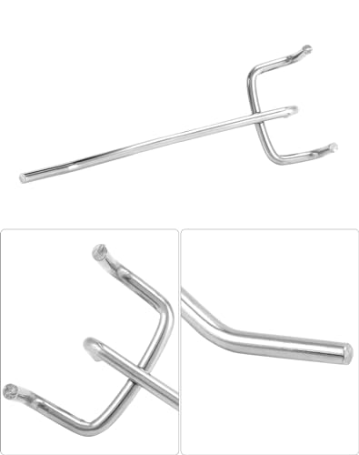 QWORK® 60X Lochwandhaken, Stecktafel Haken Werkzeugwand Haken für Verkaufsdisplays (10 cm)