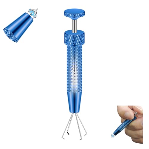 Accirrch 1pc Blue Upgraded Anti-slip Piercing Taper Ball Grabber Tool for Changing Jewelry