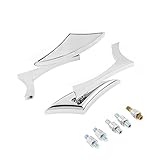 OXMART Universal 8/10mm Motorcycle Rearview Mirror, Side Mirror with Adapter and Swivel Adjustable...