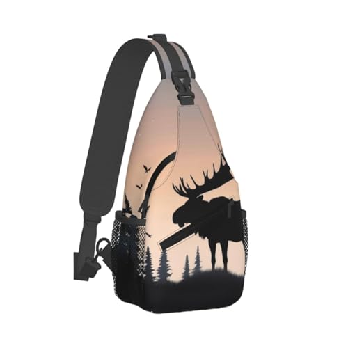 Mochila cruzada de pecho para senderismo unisex miniatura 2