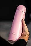 Milu Bouteille isotherme en acier inoxydable - 1L, 750ml, 500ml - Thermo Double Paroi, Sans BPA, Transport Café, Thé, Eau (Rose, 500 ml) - 8
