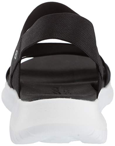 Skechers Women's Flex-Ultra Boogie-Stretch Gore Strap Sandal, Black, 5 M US