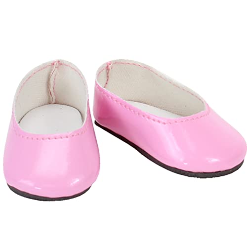 Sophia's Shoes Pack Set Includes Dressy Pink Faux Patent Leather Flats And White Canvas Sneakers With Laces For 14.5" Dolls #TOP3