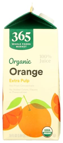 Image of 365 Everyday Value, Organic 100% Orange Juice Not From Concentrate, Extra Pulp, 59 fl oz