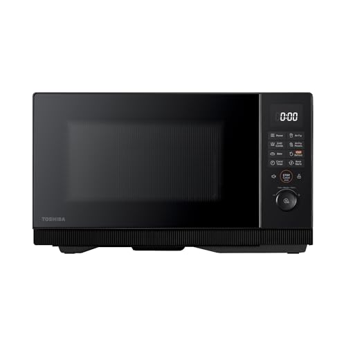 TOSHIBA 26L 6-in-1 Professional Air Fry Plus Microwave Combo With Chef Defrost Crispy Grill Bake Convection Combi 10 power levels 20 Auto Menus 900W Microwave 1500W Grill Black MV2-EC26SF(BK)